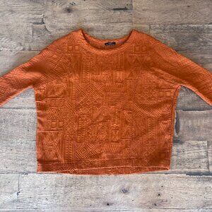 Orange cropped Zara shirt